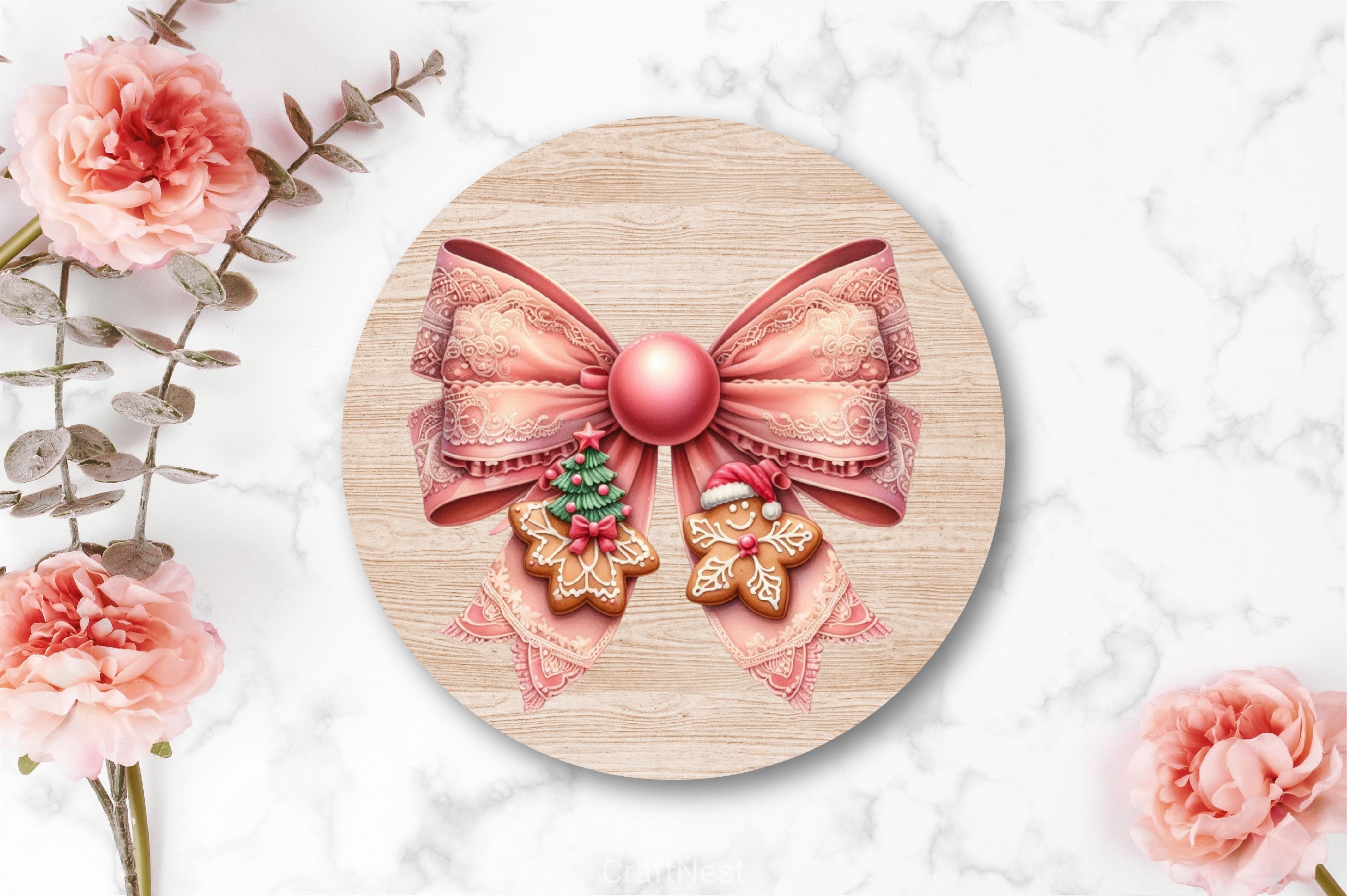 Coquette Christmas Bow Clipart Bundle 5 - CraftNest - Digital Crafting and Art