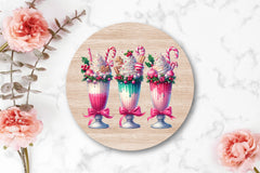 Christmas Ice Cream Cherry Milkshake Clipart Bundle 4 - CraftNest - Digital Crafting and Art