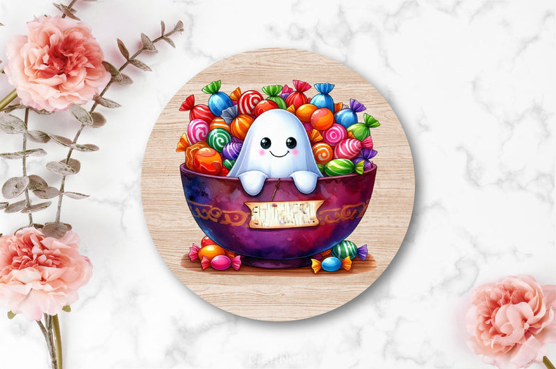 Cute Ghost With Candy Bowl Clipart Bundle 2 - CraftNest - Digital Crafting and Art