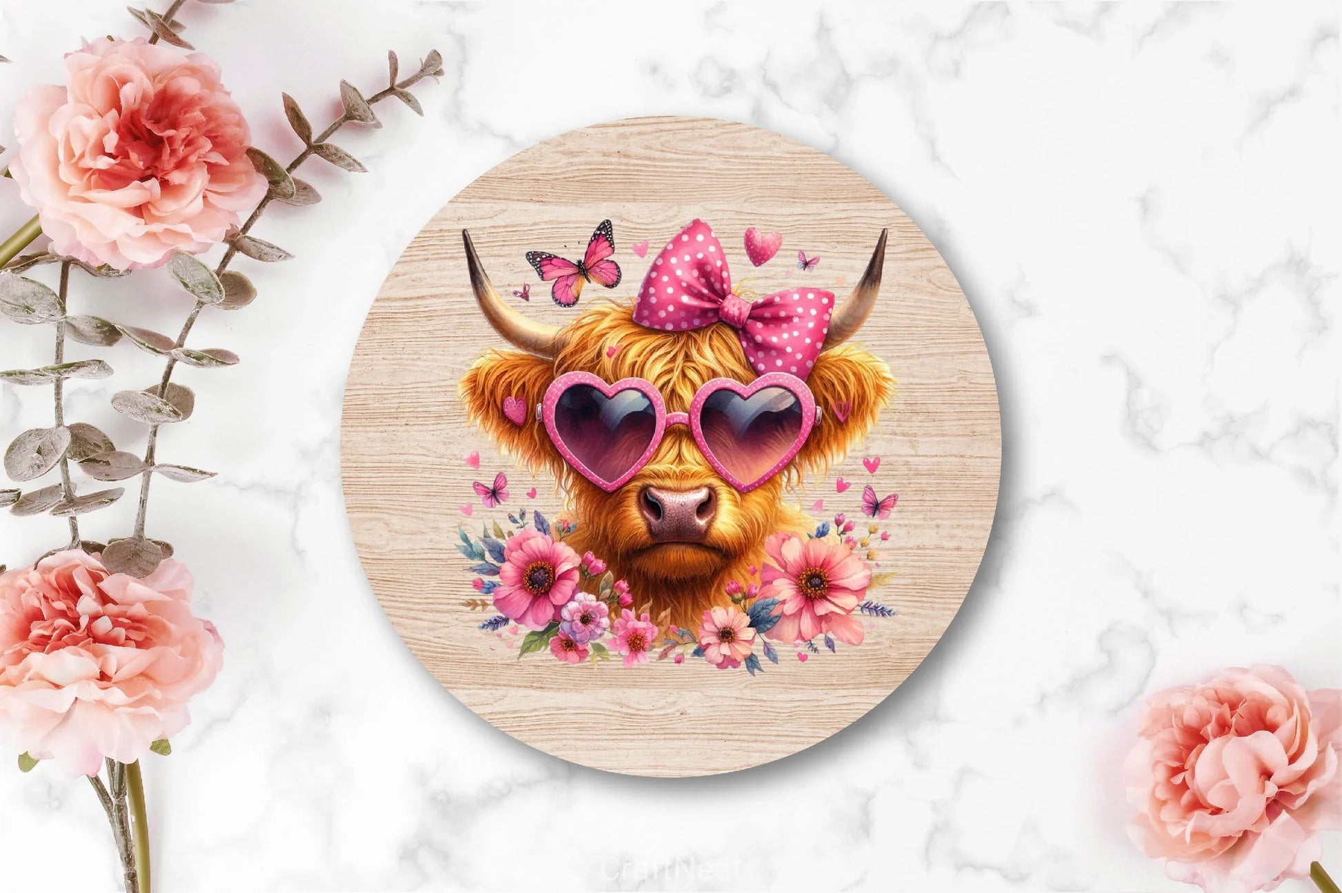 Spring Highland Cow Clipart Bundle 6 - CraftNest - Digital Crafting and Art