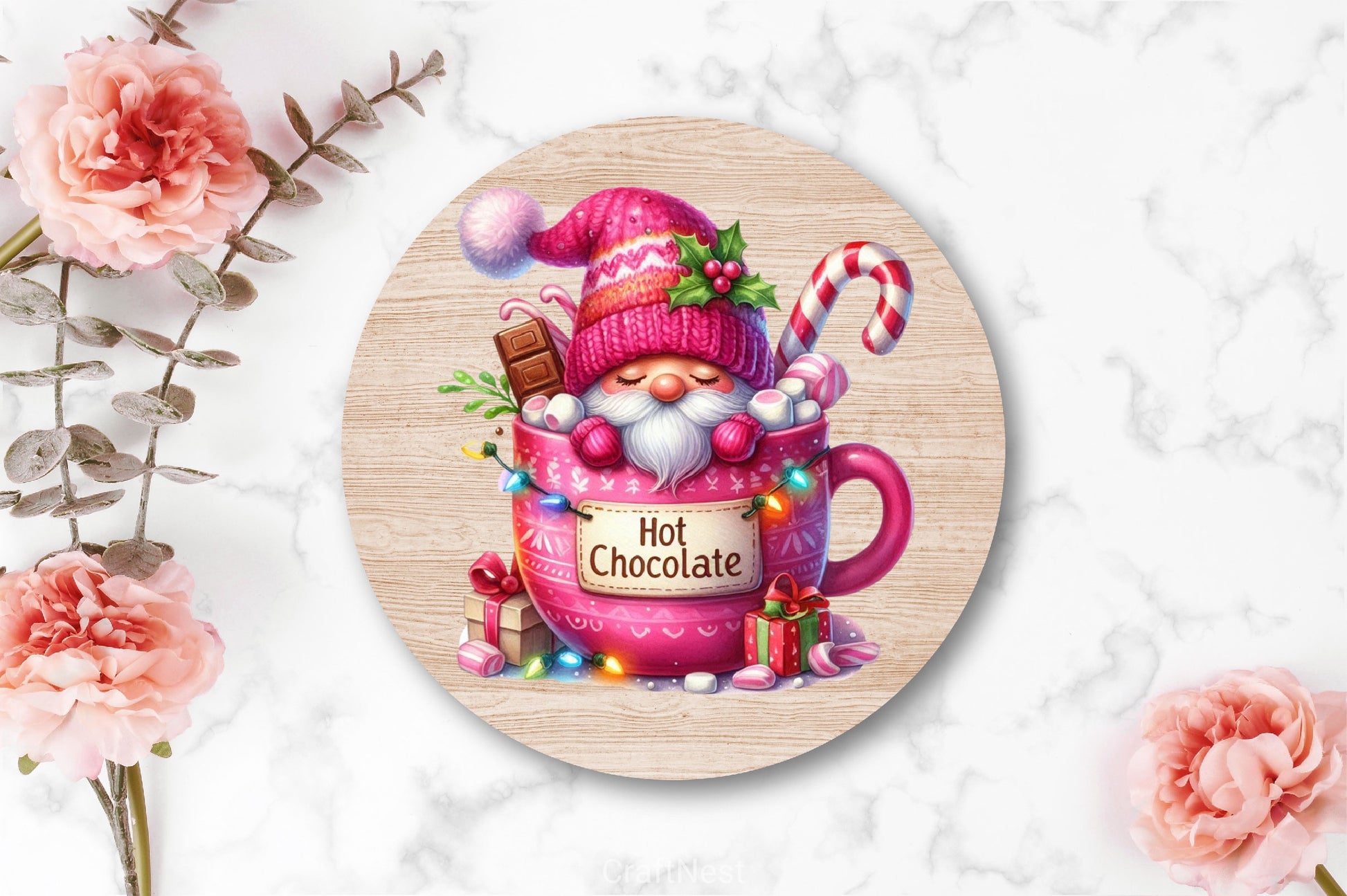 Christmas Hot Cocoa Gnomes Clipart Bundle 1 - CraftNest - Digital Crafting and Art
