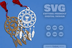 Taurus Dream Catcher Laser Cut Clipart Set - CraftNest - Digital Crafting and Art