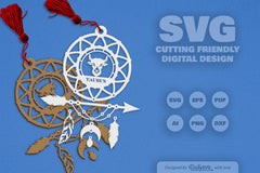 Taurus Dream Catcher Laser Cut Clipart Set - CraftNest - Digital Crafting and Art
