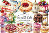 Tea Time Cake Clipart Bundle