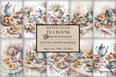 Tea Room Junk Journal Papers - CraftNest - Digital Crafting and Art