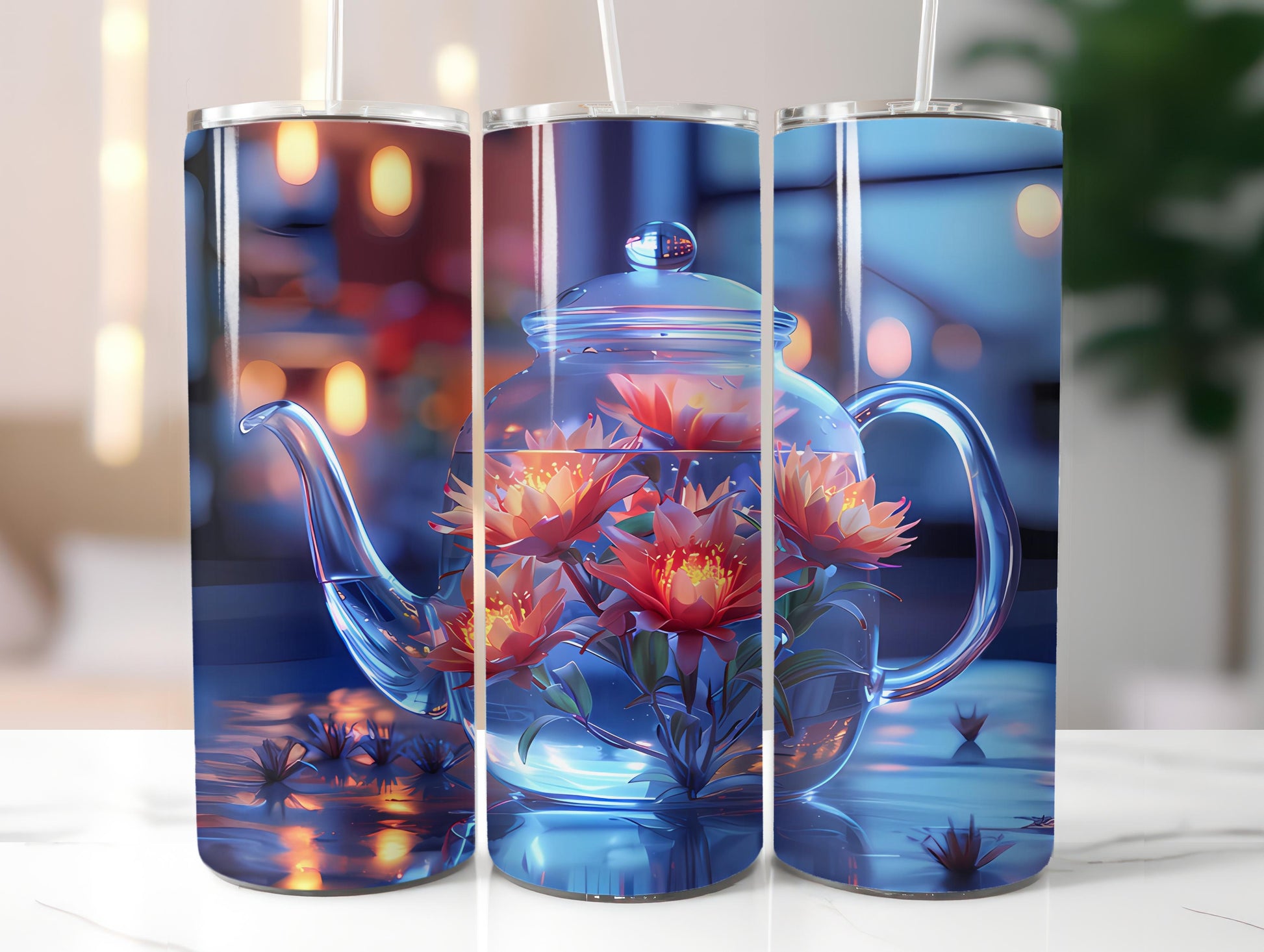 Tea Time 4 Tumbler Wrap - CraftNest - Digital Crafting and Art