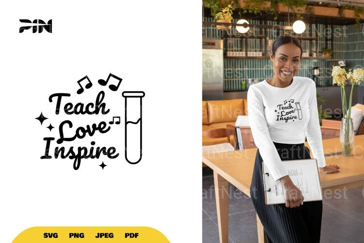 Teach Love Inspire Teacher SVG Bundle - CraftNest - Digital Crafting and Art