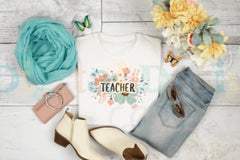 Retro Floral Teacher Design - CraftNest - Digital Crafting and Art