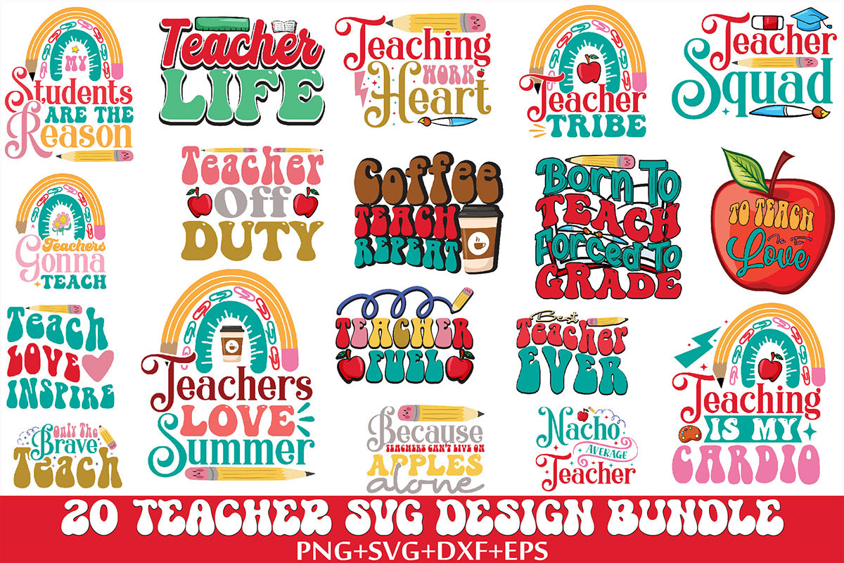 Teacher SVG Bundle - CraftNest - Digital Crafting and Art