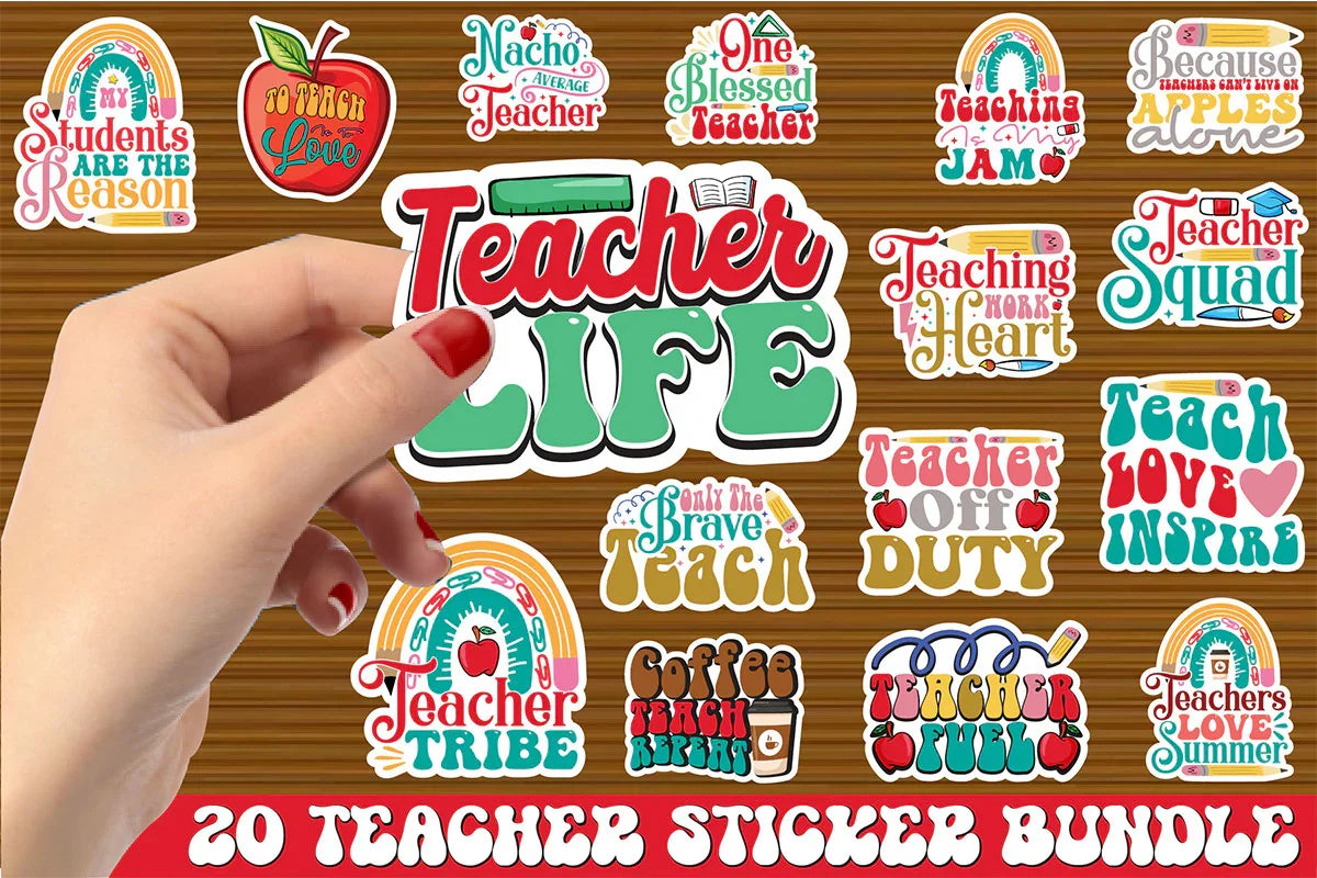 Teacher Sticker Bundle - CraftNest - Digital Crafting and Art