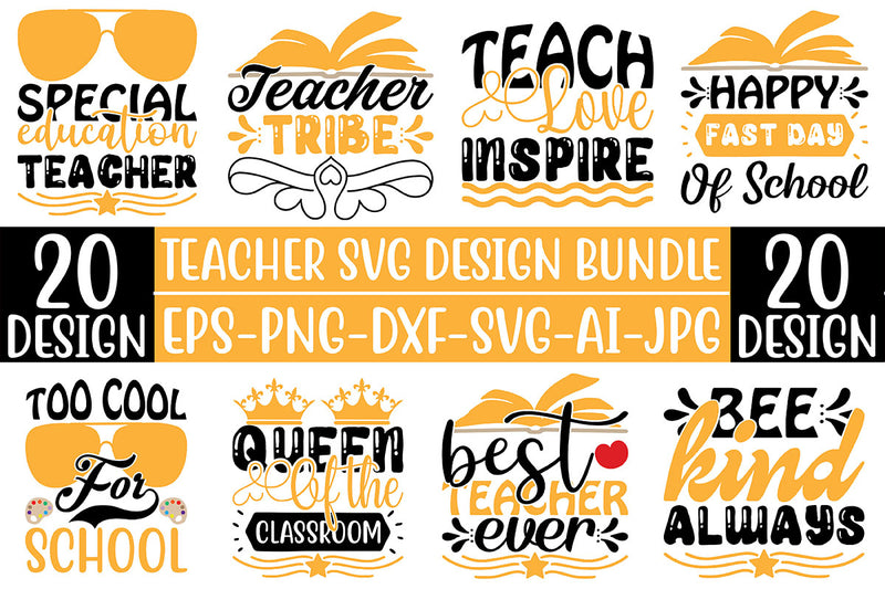 Teacher SVG Bundle 1 - CraftNest - Digital Crafting and Art