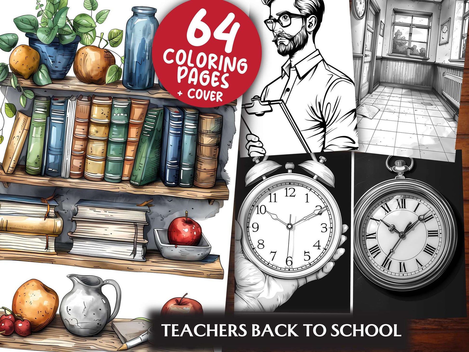 Teachers Back To School Coloring Books - CraftNest - Digital Crafting and Art