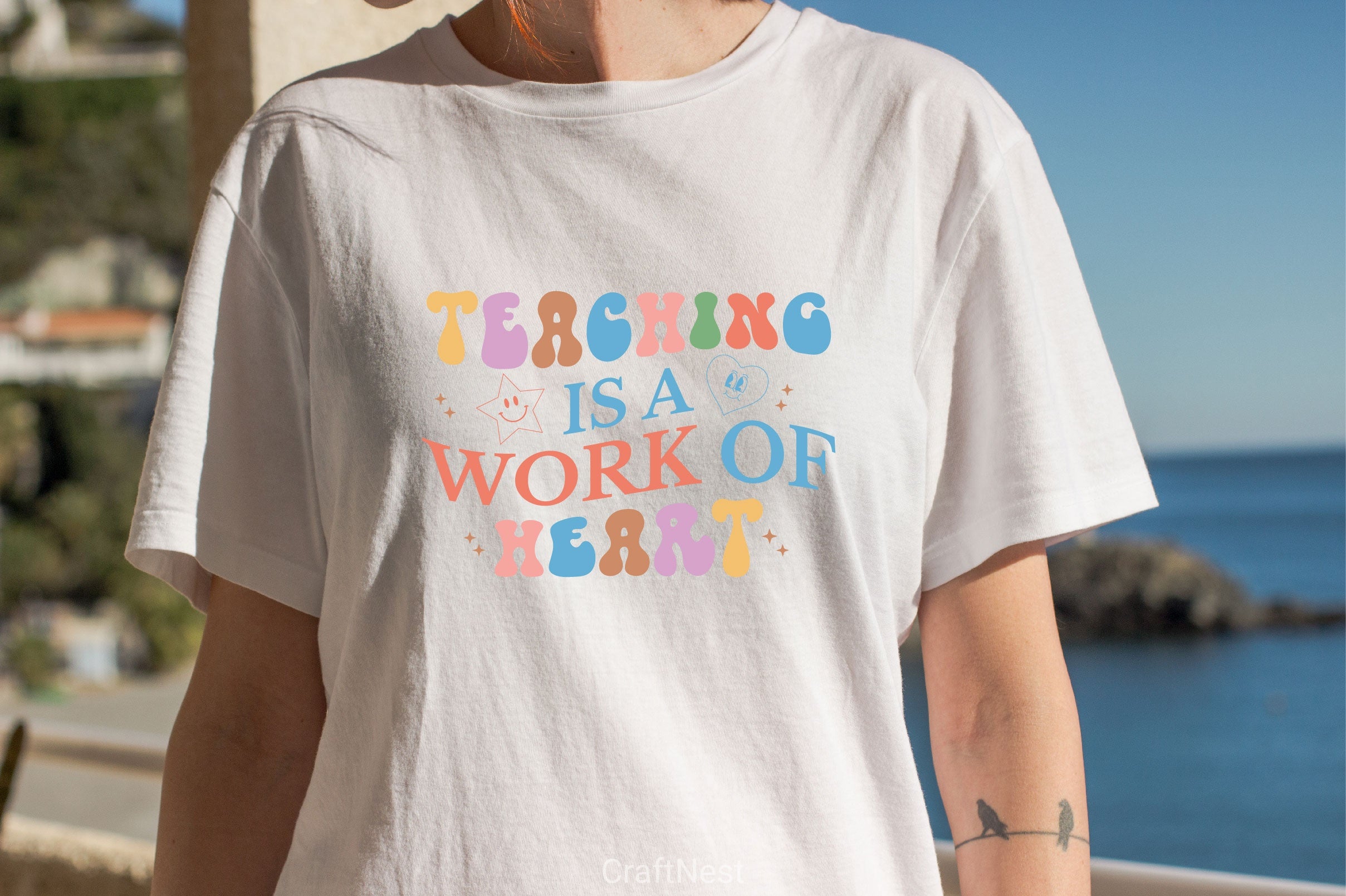 Teaching Is A Work Of Heart SVG Bundle - CraftNest - Digital Crafting and Art