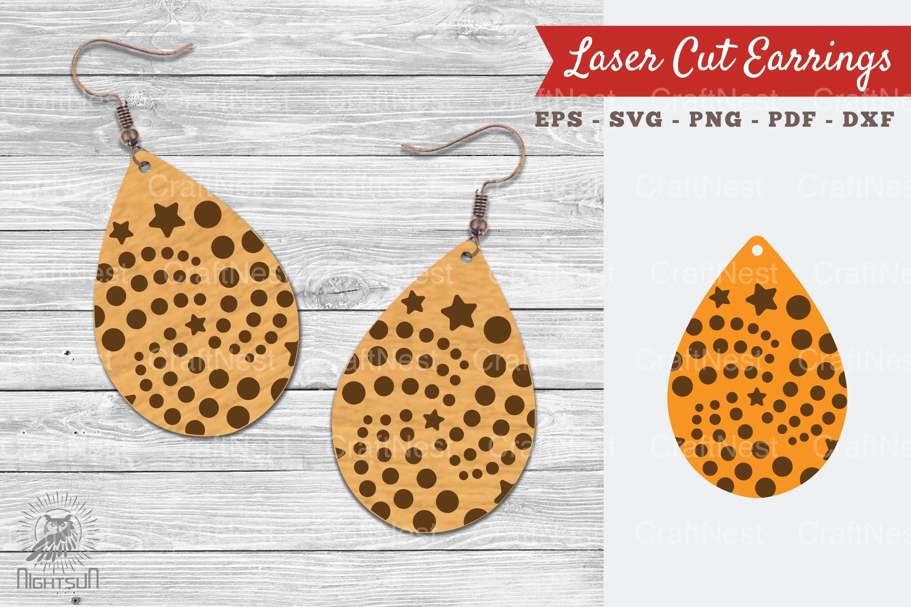 Tear Drop Laser Cut Earrings SVG Bundle - CraftNest - Digital Crafting and Art