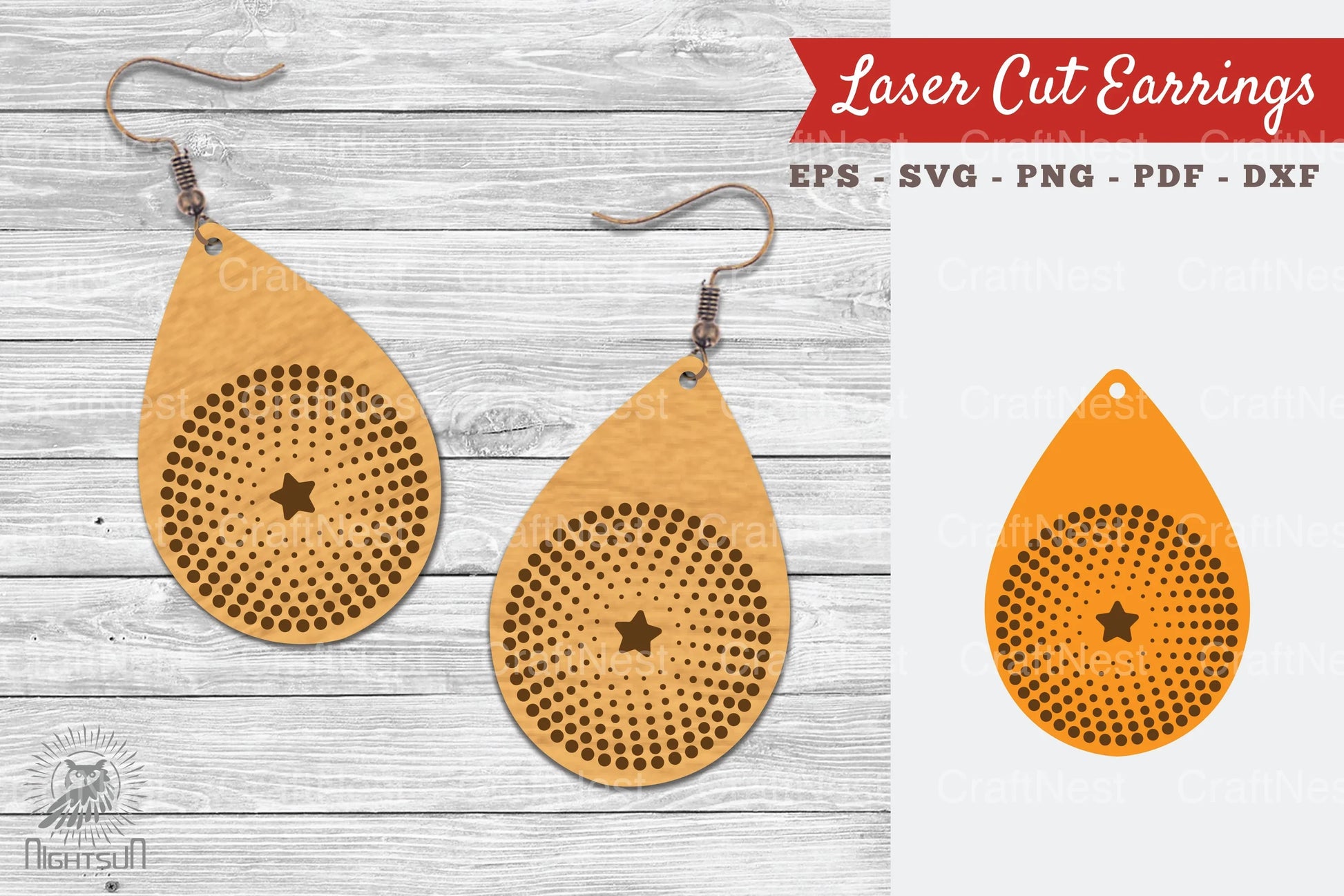 Tear Drop Laser Cut Earrings SVG Bundle - CraftNest - Digital Crafting and Art