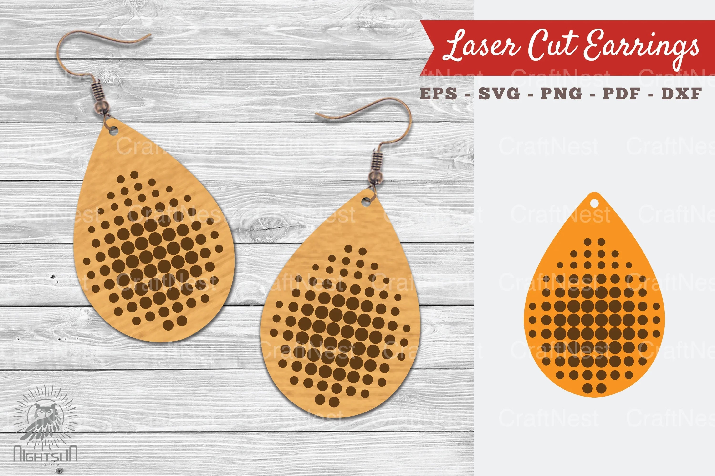 Tear Drop Laser Cut Earrings SVG Bundle - CraftNest - Digital Crafting and Art