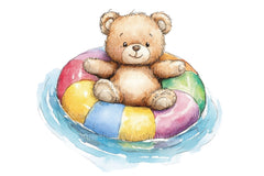 Teddy Bear Summer Vacation Clipart Bundle - CraftNest - Digital Crafting and Art