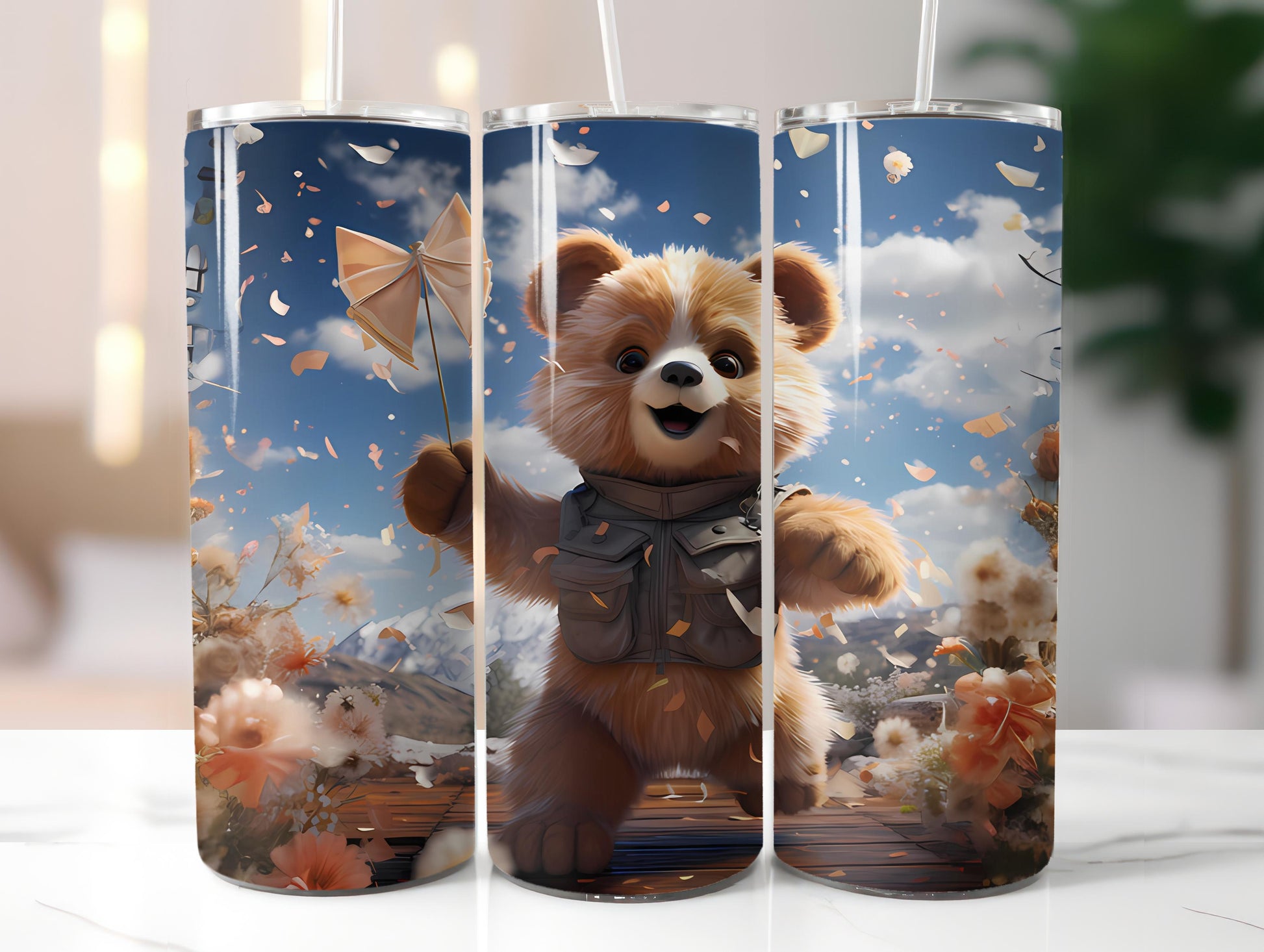 Teddy Bear Spring 3 Tumbler Wrap - CraftNest