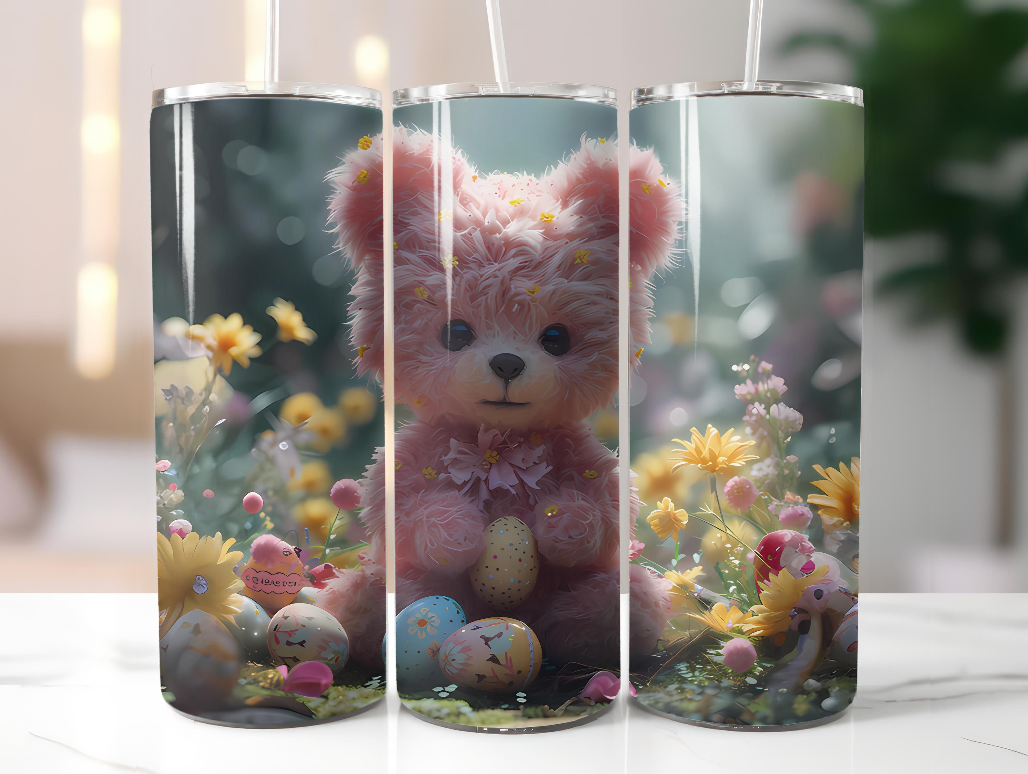 Teddy Bear Easter 4 Tumbler Wrap - CraftNest