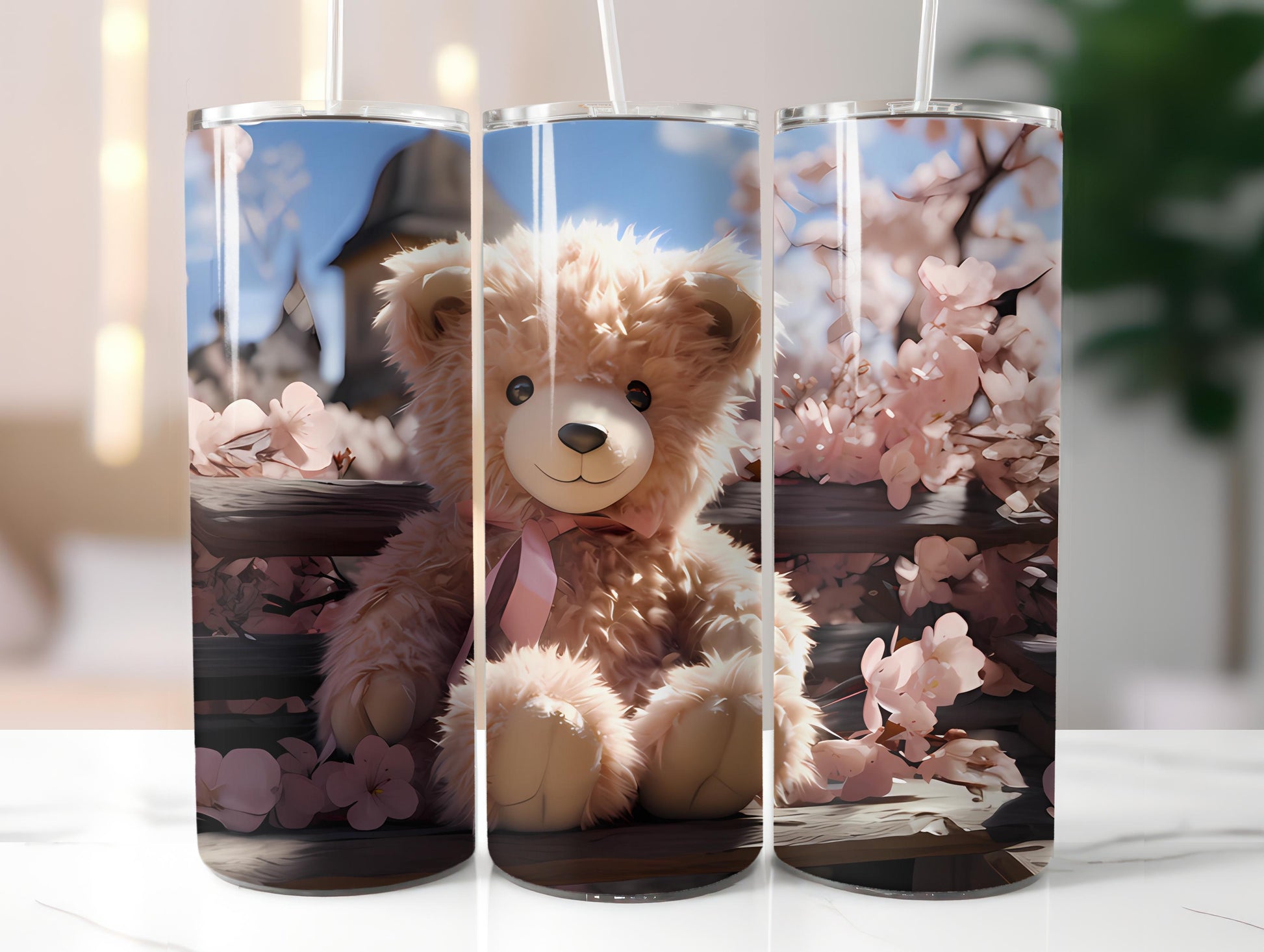 Teddy Bear Spring 4 Tumbler Wrap - CraftNest