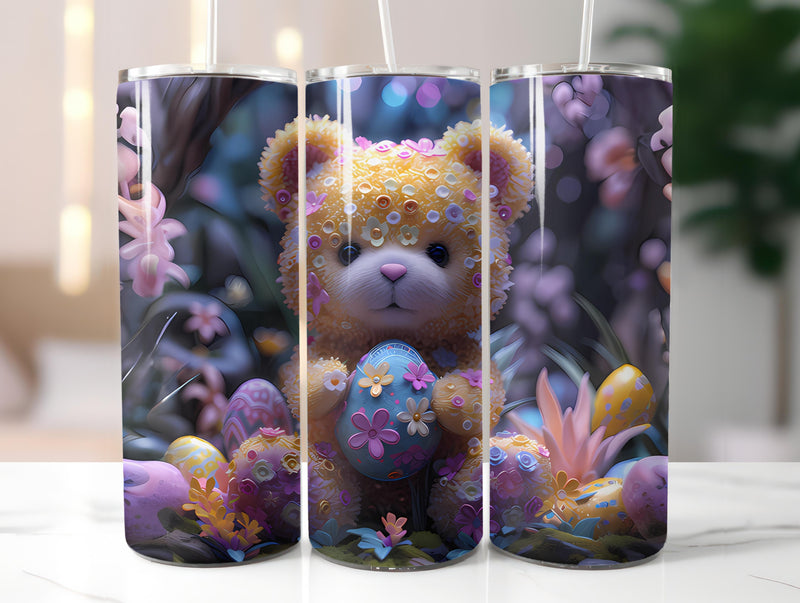 Teddy Bear Easter 1  Tumbler Wrap - CraftNest