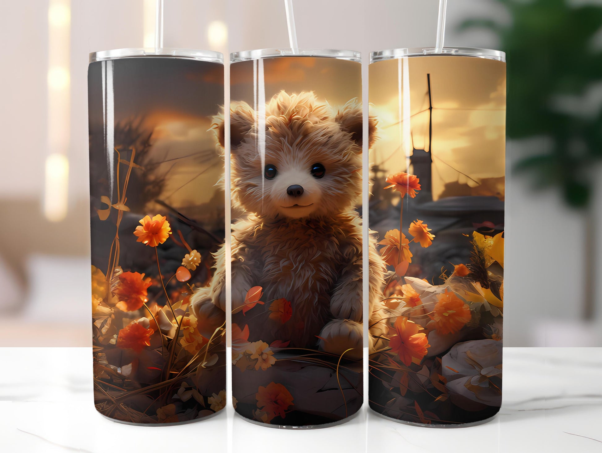 Teddy Bear Spring 3 Tumbler Wrap - CraftNest