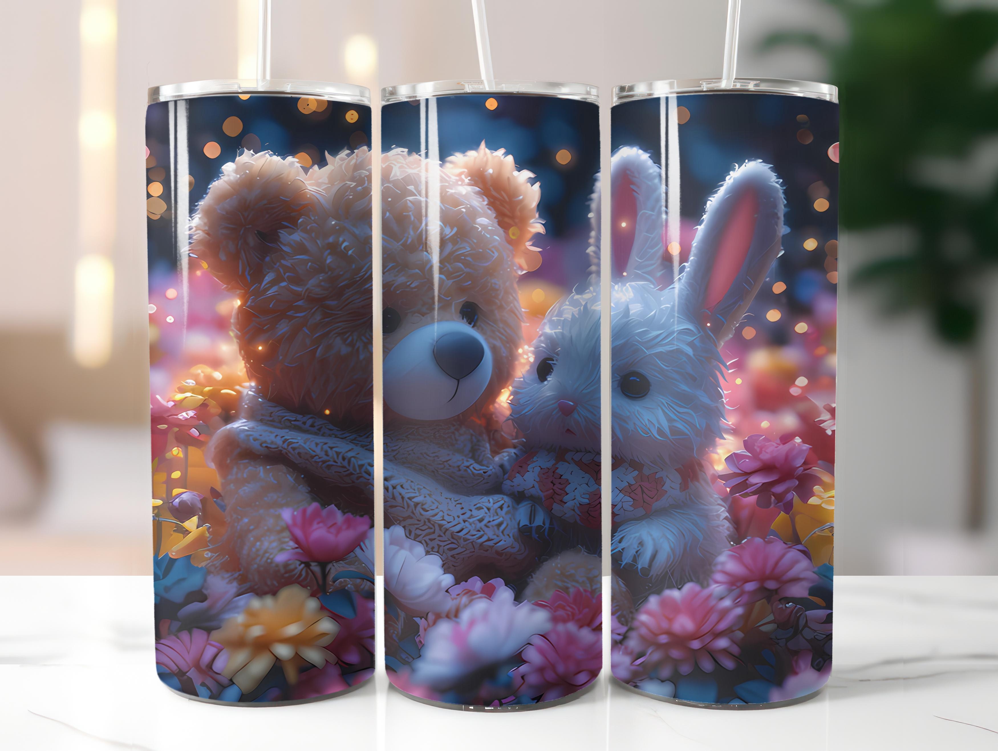 Teddy Bear Easter 3 Tumbler Wrap - CraftNest