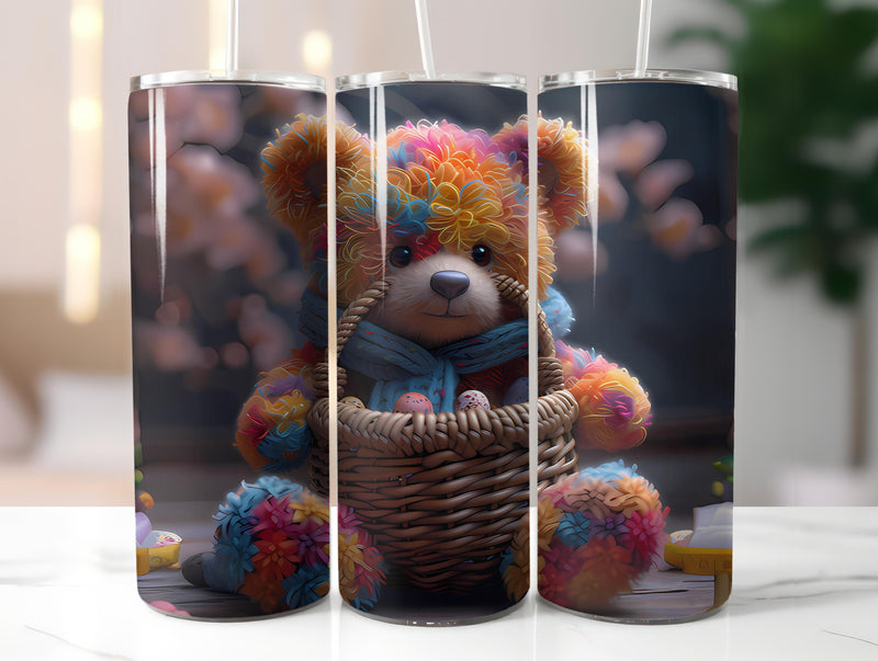 Teddy Bear Easter 3 Tumbler Wrap - CraftNest