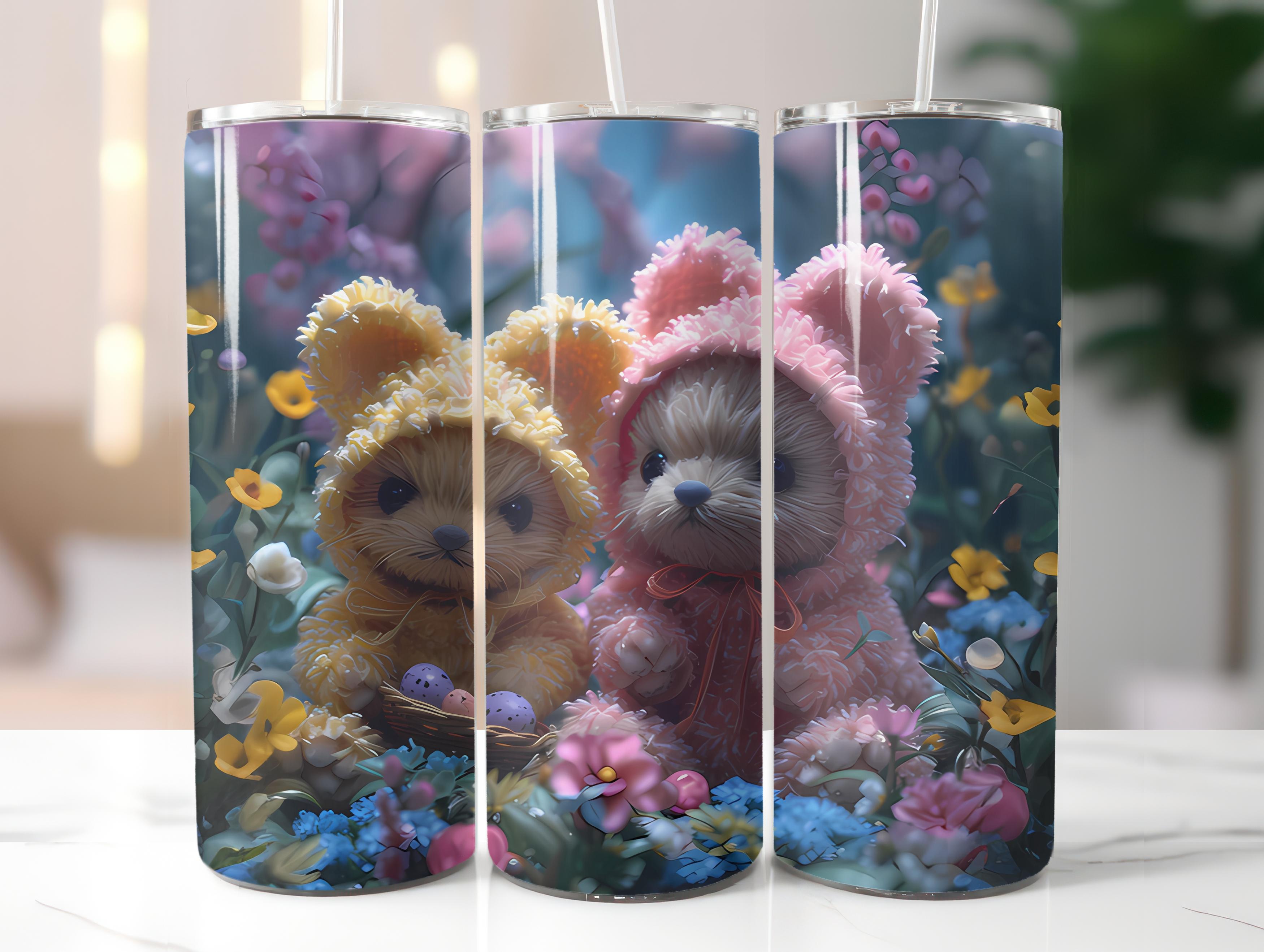 Teddy Bear Easter 4 Tumbler Wrap - CraftNest