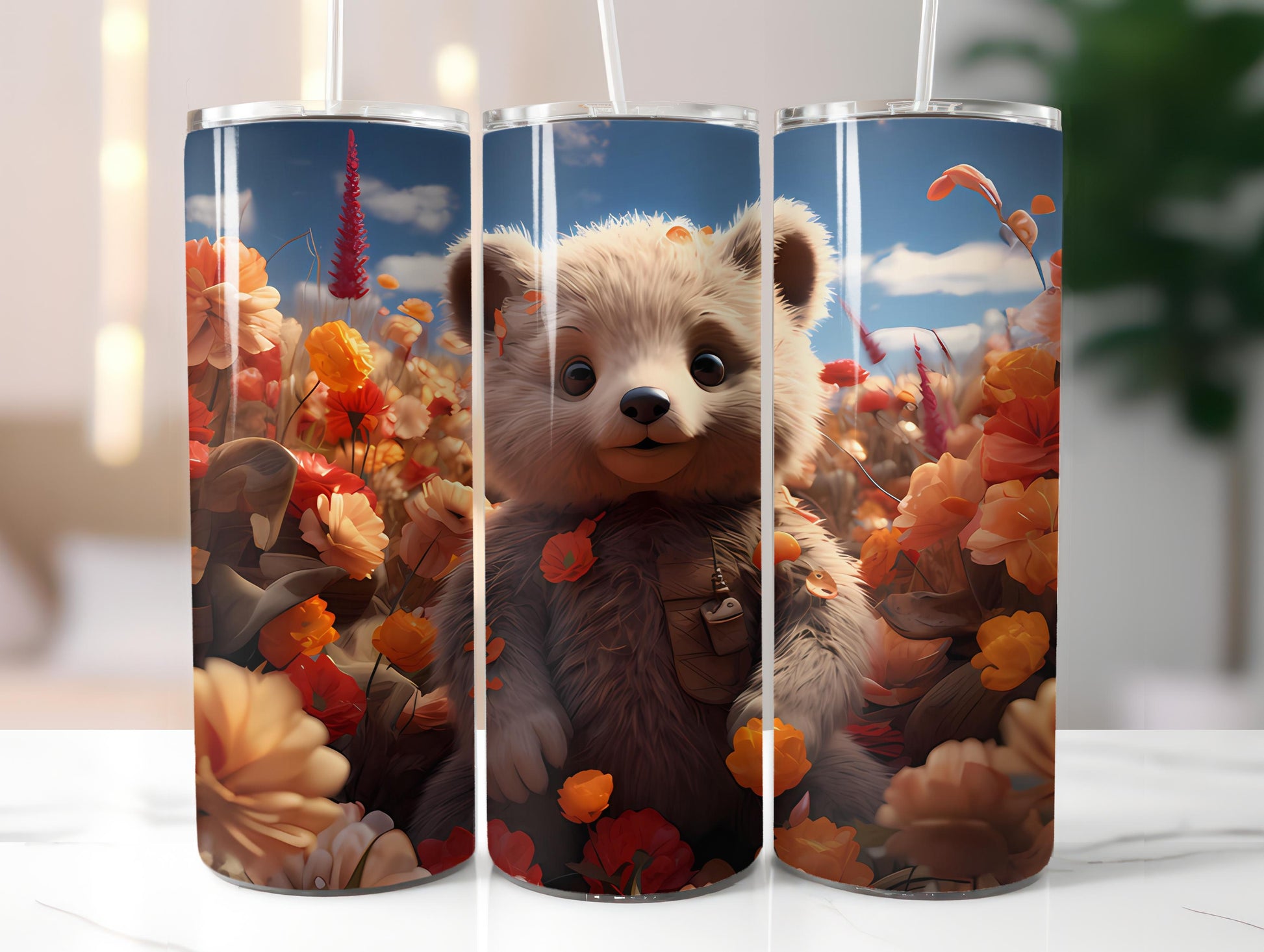 Teddy Bear Spring 4 Tumbler Wrap - CraftNest