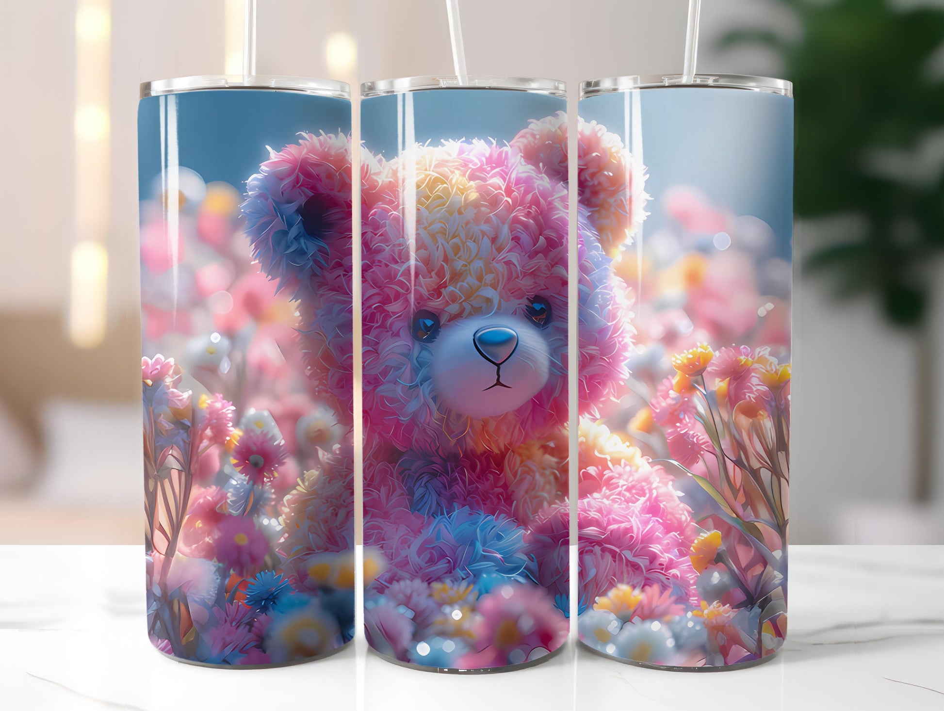 Teddy Bear Easter 3 Tumbler Wrap - CraftNest