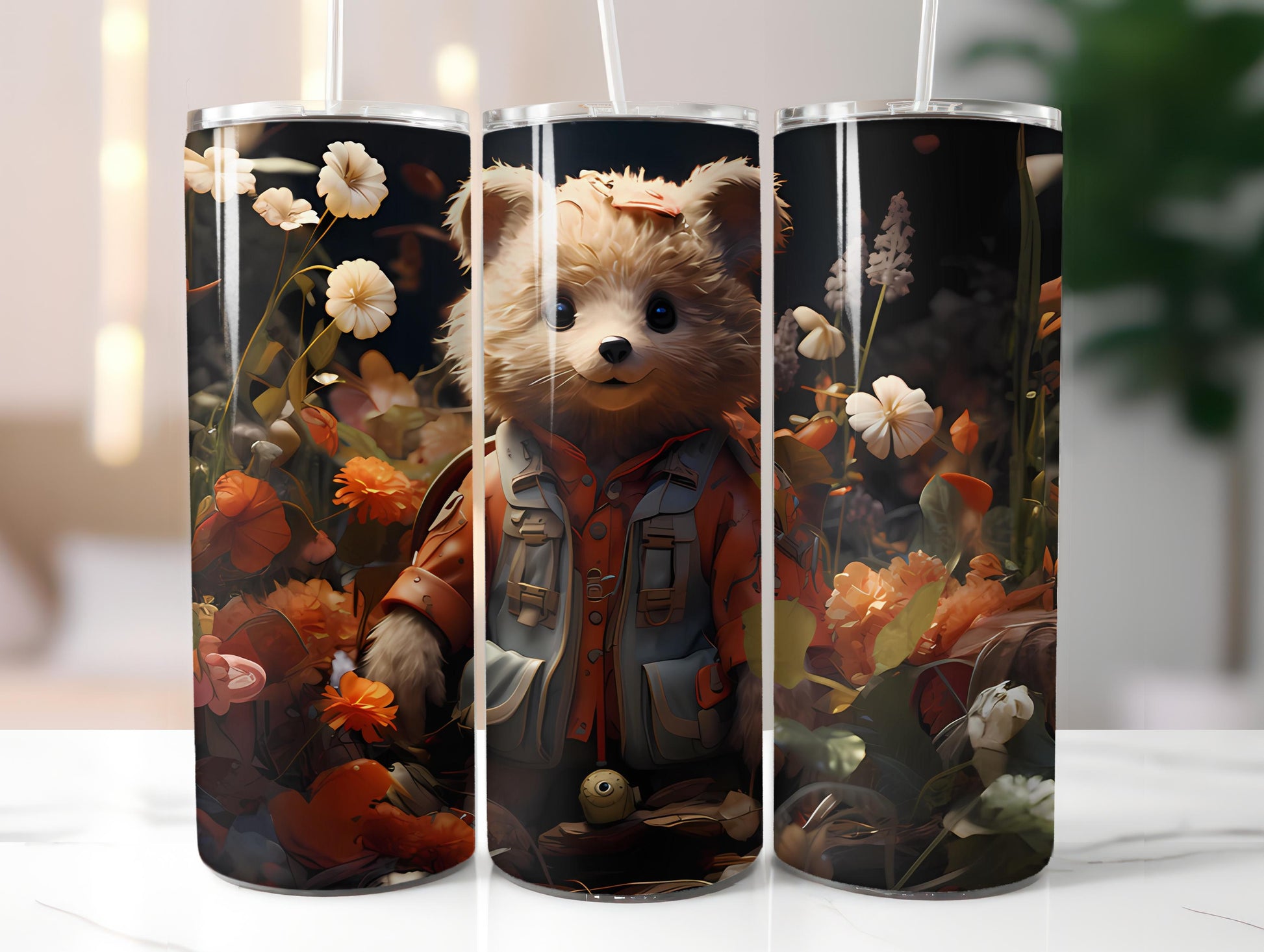 Teddy Bear Spring 2 Tumbler Wrap - CraftNest