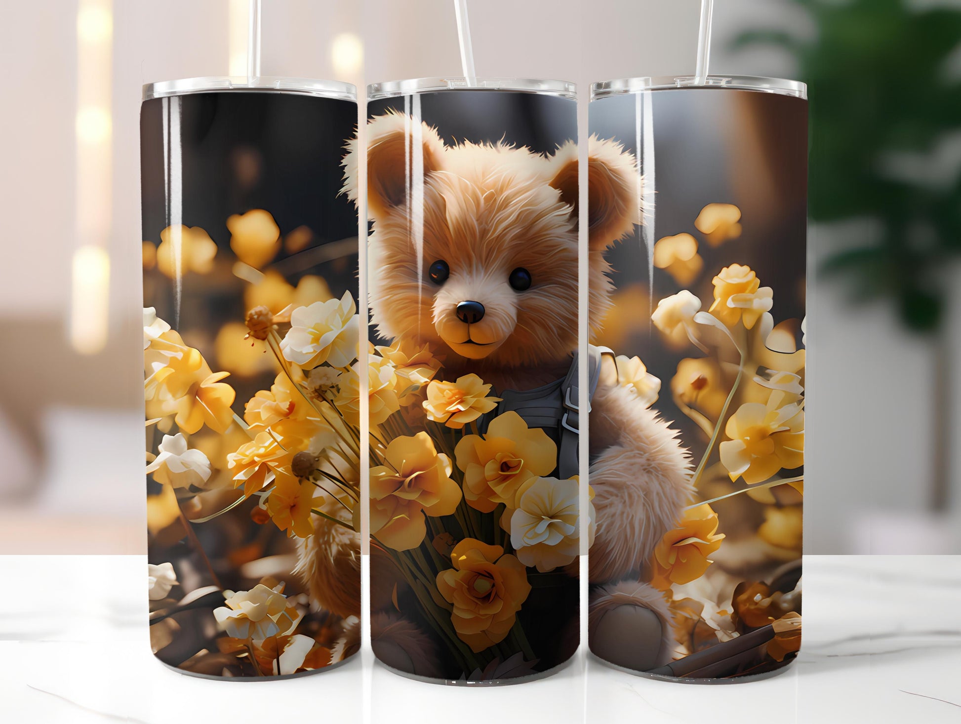 Teddy Bear Spring 5 Tumbler Wrap - CraftNest