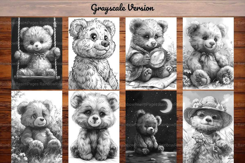 Teddy Bear Summer Coloring Books - CraftNest - Digital Crafting and Art