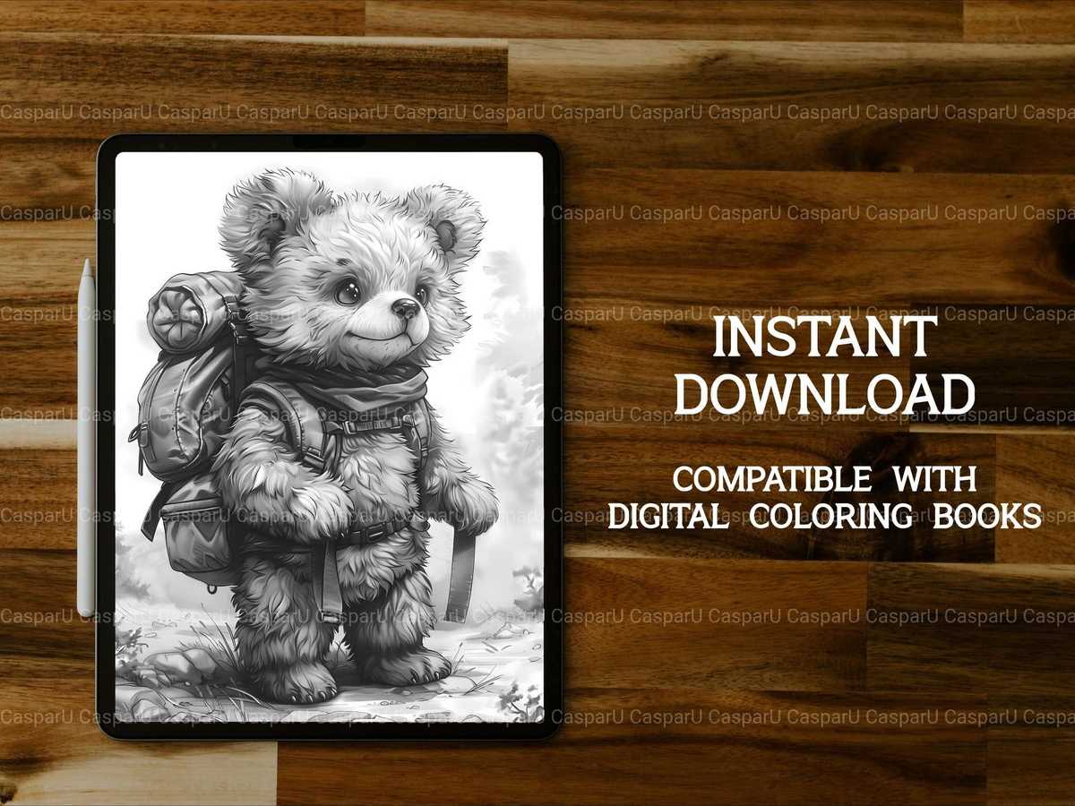 Teddy Bear Summer Coloring Books - CraftNest - Digital Crafting and Art