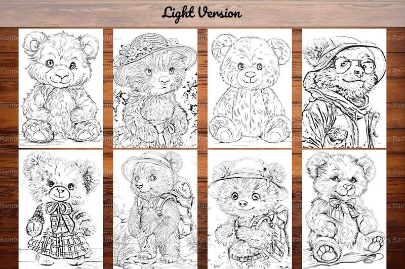 Teddy Bear Summer Coloring Books - CraftNest - Digital Crafting and Art