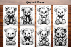 Teddy Bear Valentines Day Coloring Books - CraftNest