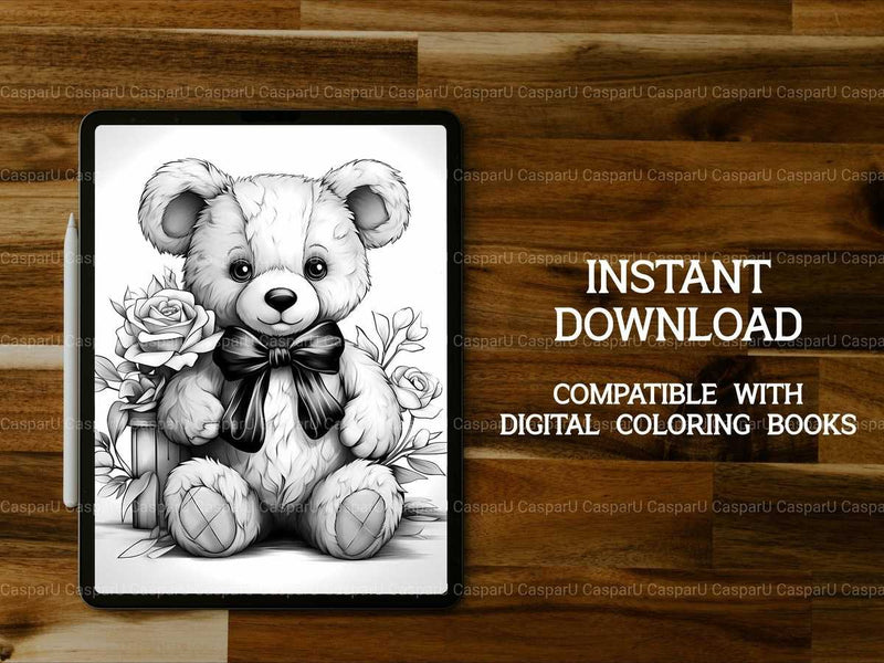 Teddy Bear Valentines Day Coloring Books - CraftNest