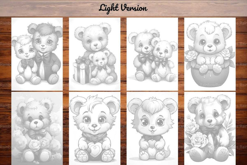 Teddy Bear Valentines Day Coloring Books - CraftNest