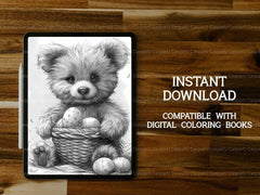 Teddy Bear Easter Coloring Books - CraftNest