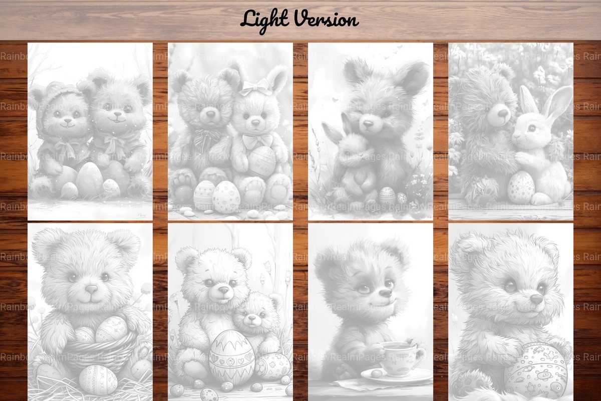 Teddy Bear Easter Coloring Books - CraftNest