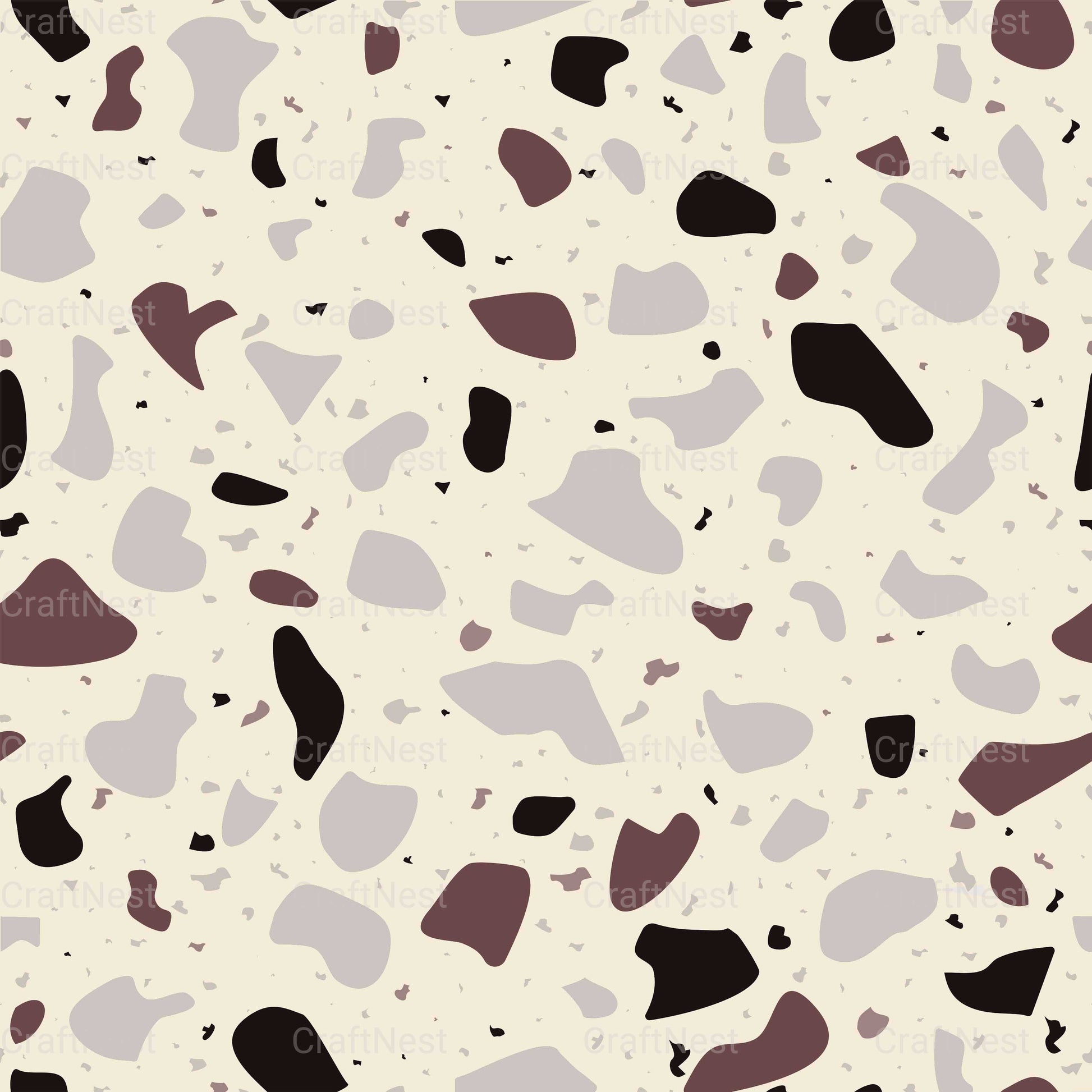 Terrazzo Seamless Digital Paper - CraftNest - Digital Crafting and Art