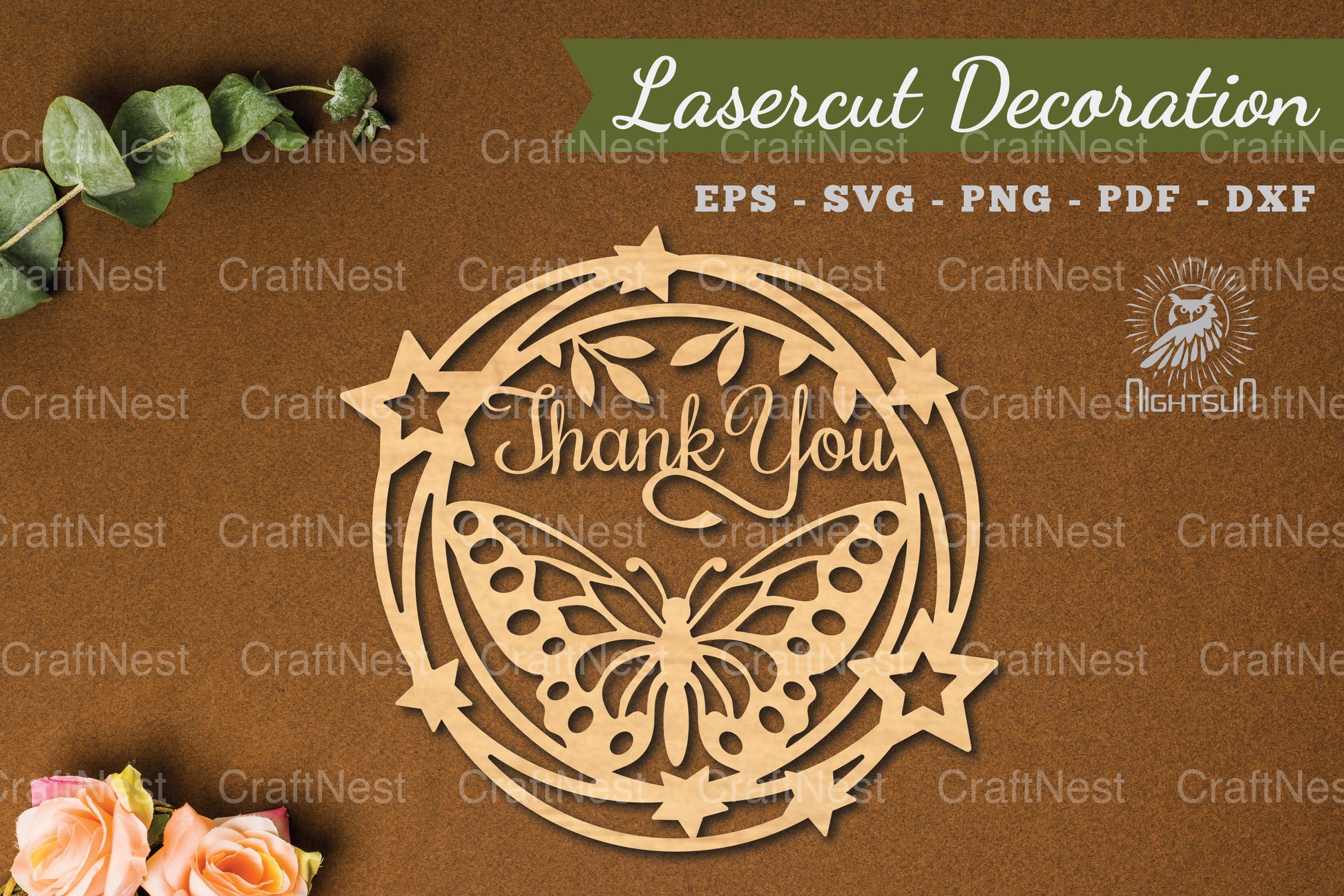 Thank You Laser Cut Decoration Clipart Bundle - CraftNest - Digital Crafting and Art