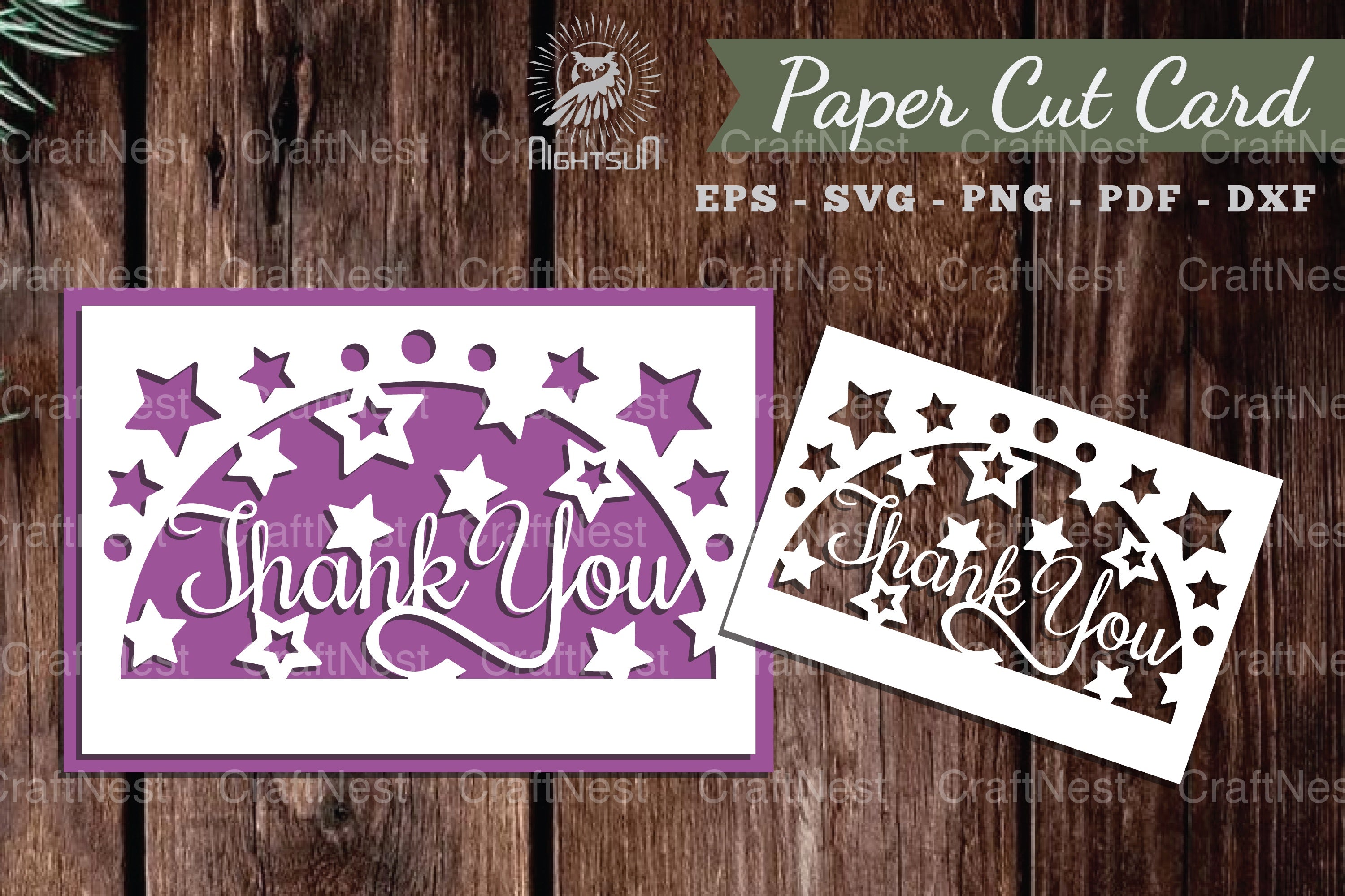 Thank You Papercut Card SVG Bundle - CraftNest - Digital Crafting and Art