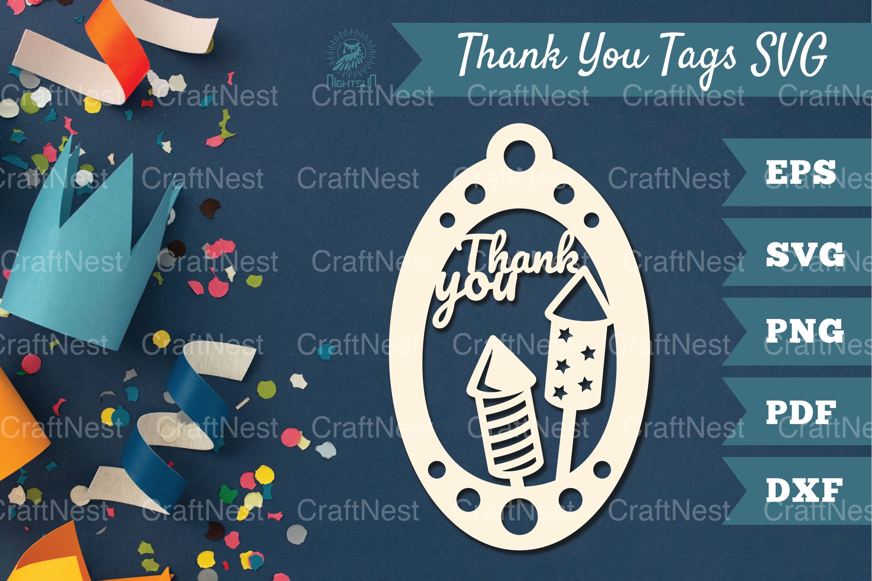 Birthday Thank You Tags SVG Bundle - CraftNest - Digital Crafting and Art