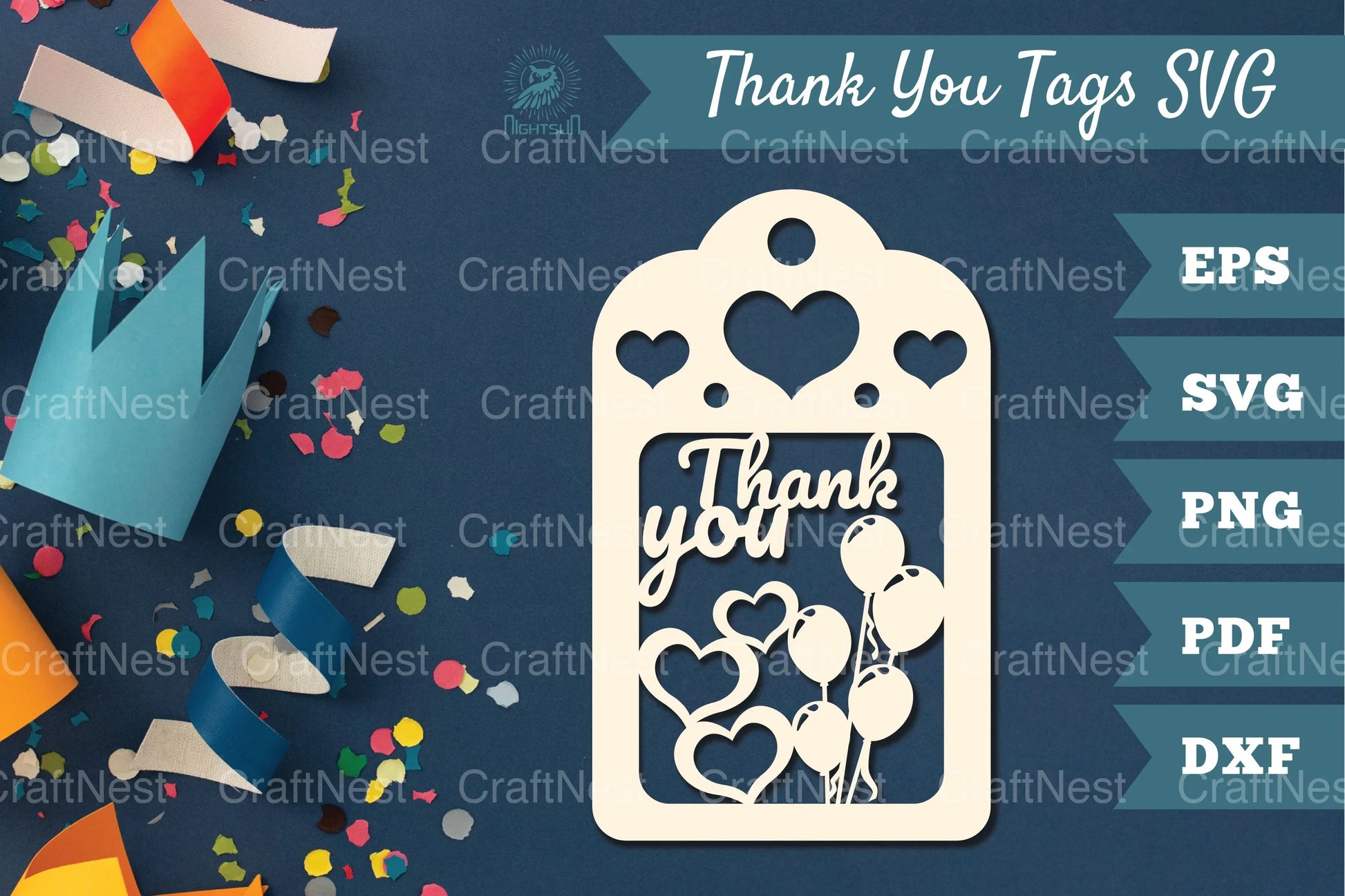 Birthday Thank You Tags Clipart Bundle - CraftNest - Digital Crafting and Art