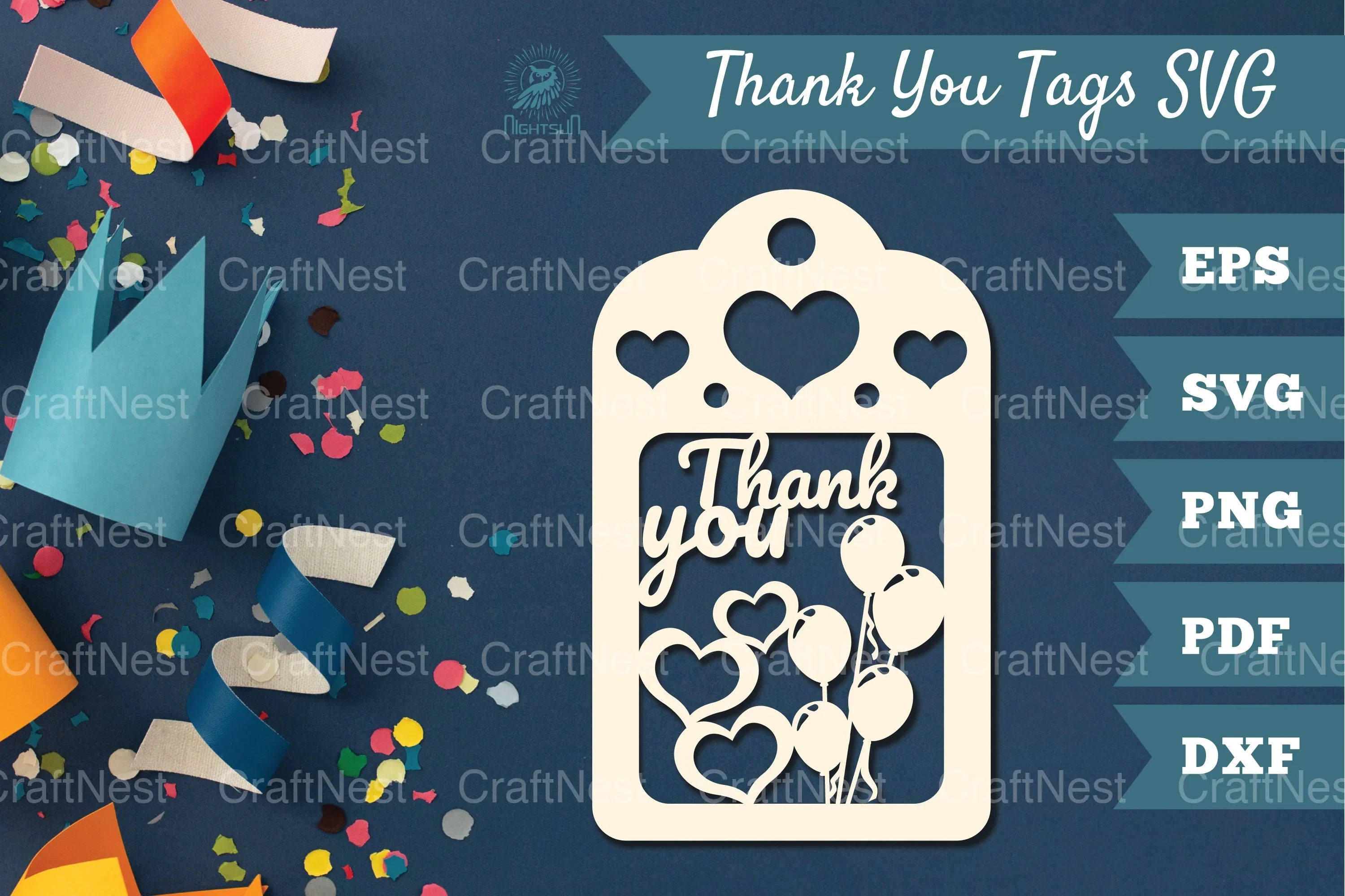 Birthday Thank You Tags Clipart Bundle - CraftNest - Digital Crafting and Art