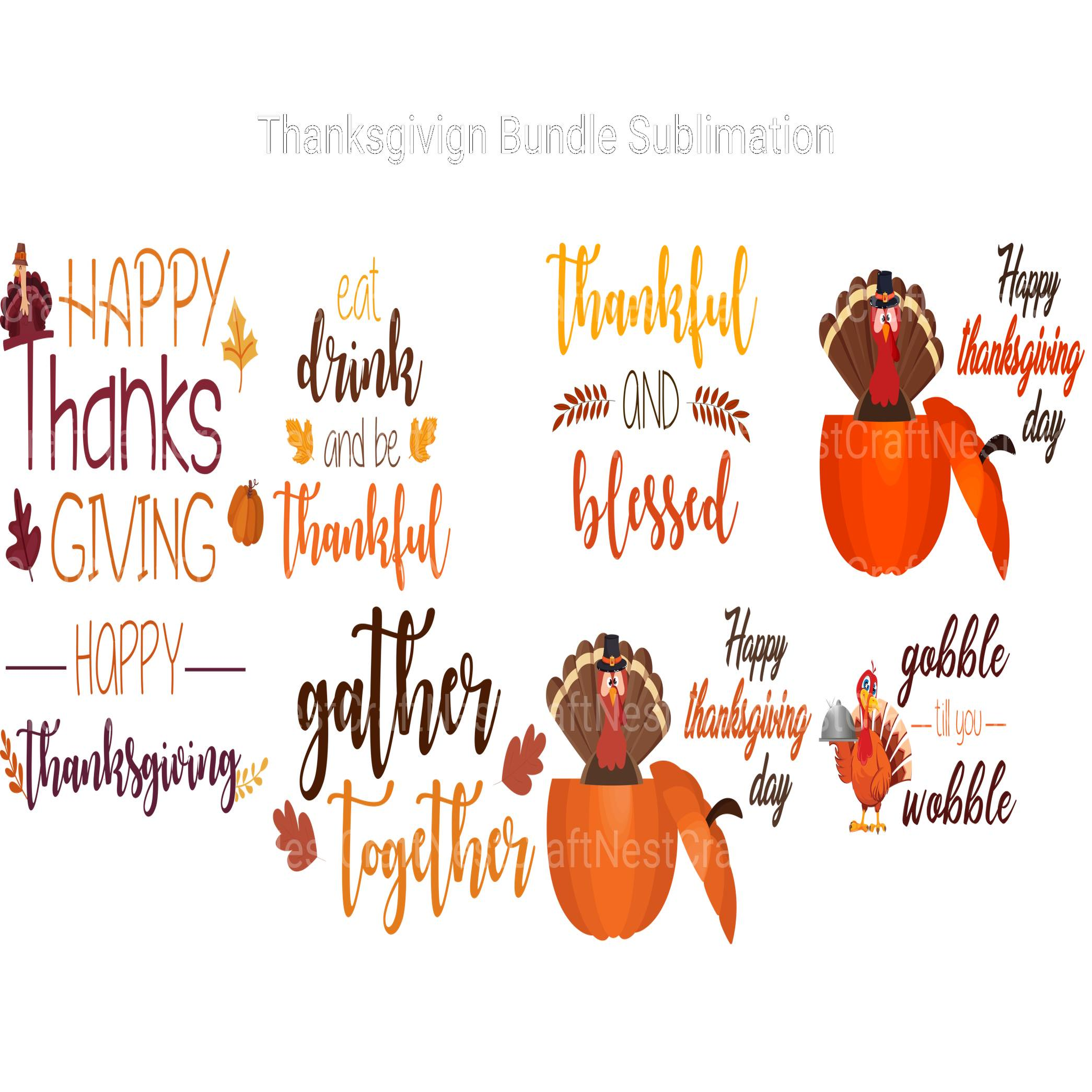 Thanksgiving SVG Bundle - CraftNest - Digital Crafting and Art