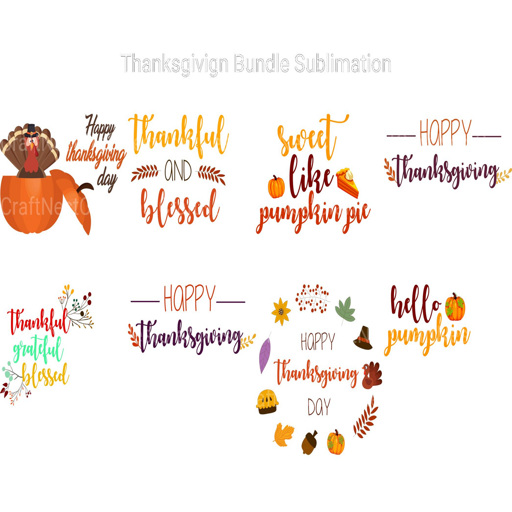 Thanksgiving SVG Bundle - CraftNest - Digital Crafting and Art