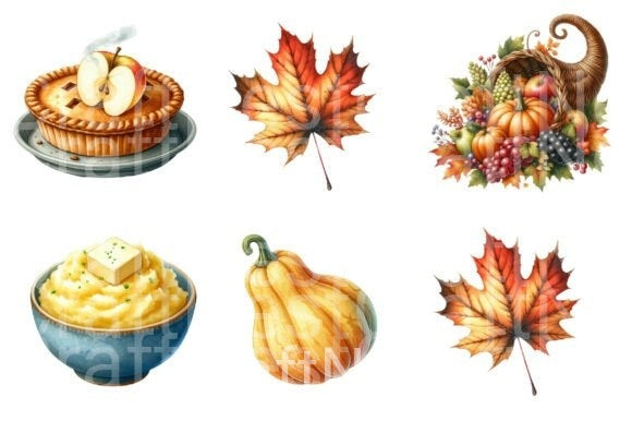 Thanksgiving Clipart Bundle 88 - CraftNest - Digital Crafting and Art